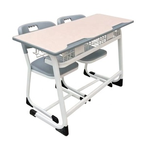 Escritorio Doble y Sillas para Estudiantes, Estilo Popular para Aulas - Product Image 2