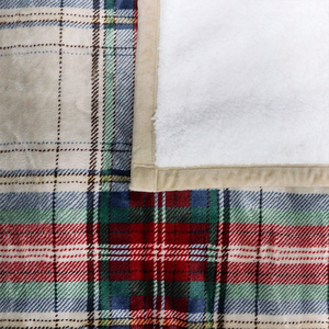 Nuovi doppi strati stampa a quadri Sherpa invernale coperta per divano letto divano - Product Image 4