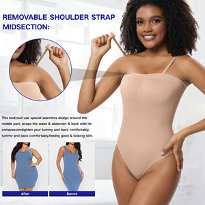Crochet entrejambe amovible devrait bustier tubulaire femmes Sexy fête Shapewear une pièce corps complet sans couture string body - Product Image 6