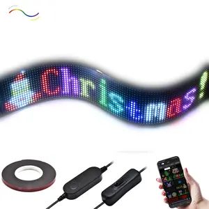דינמי LED מטריקס פנל עם גלילה טקסט תכונה Led סימני Led רכב סימן לוח גמיש LED RGB תצוגת DIY
