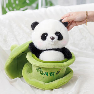 Peluche de <span class=keywords><strong>Panda</strong></span> con Taza de Té, Diseño Cultural y Creativo, Especial de Chengdu, Regalo de Recuerdo - Product Image 4