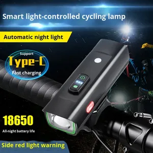 <span class=keywords><strong>Luz</strong></span> Delantera para <span class=keywords><strong>Bicicleta</strong></span> de Montaña, Aleación de Aluminio, Impermeable, Alimentada por Batería, Interruptor Automático, <span class=keywords><strong>Luz</strong></span> Nocturna para Ciclismo en Carretera - Product Image 1