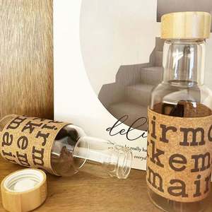 Ins Celebrity Haute Apparence Tasse Café Jus Résistant À La Chaleur Femmes D'été Portable Bouteille D'eau avec Couvercle En Bambou - Product Image 5