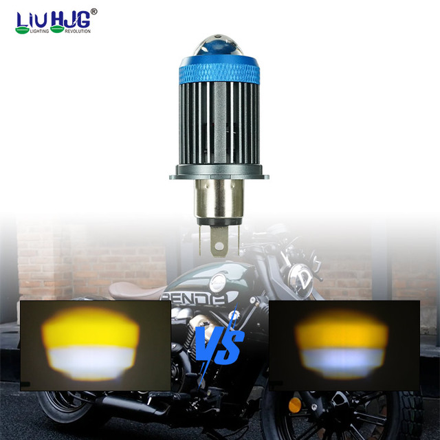 Motorbike Headlight Led Blub H4 Ba20d Dc 12v 3200lm 6500k Moto Scooter Head Lamp Bulbs for Motorcycle