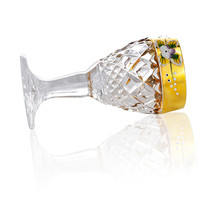 Vente en gros sans plomb or émail fleur verre whisky vin décanteur bouteille verres de luxe ensemble pour Vodka Tequila