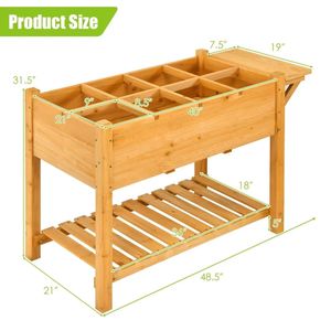 Boîte de jardinière de lit de jardin surélevée en <span class=keywords><strong>bois</strong></span> avec pieds support de lit de culture de légumes en <span class=keywords><strong>bois</strong></span> jardinière de jardin pour l'extérieur - Product Image 5