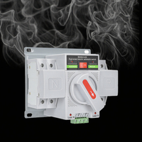 Commutateur de transfert ATS industriel monophasé 230V 10kA 125A sur rail DIN pour générateur 2P PMQ2-125