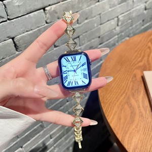 Di lusso in acciaio inox regolabile triangolo quadrato braccialetto di diamanti gioielli orologio di ricambio per <span class=keywords><strong>Apple</strong></span> <span class=keywords><strong>wach</strong></span> serie - Product Image 4