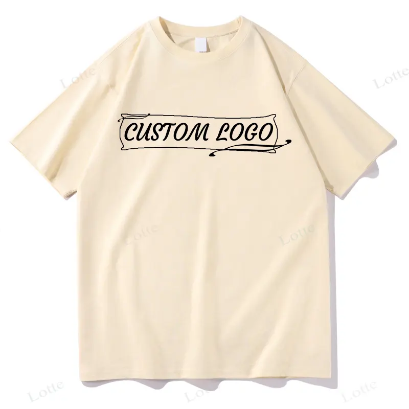 Camisetas personalizadas Logo100 % algodón para mujer, camiseta de manga corta de punto Premium de diseñador, camiseta de moda de verano para mujer de alta calidad