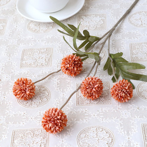 Arreglo Floral de 5 Cabezas de Flor Kiku, Decoración para el Hogar, Accesorios para Bodas, Flor Artificial, Crisantemo Artificial - Product Image 4