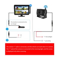 Nuevo Sistema de Cámara de Monitoreo BSD Inalámbrico a Prueba de Agua de 10.1 Pulgadas, Asistente de Reversa para Automóvil con 1, 2 o 4 Cámaras