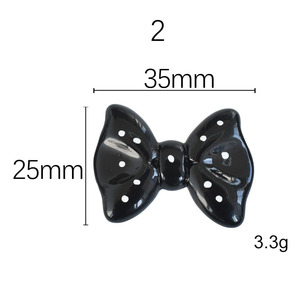 Simulación estilo oscuro peine espejo Bowknot resina encantos para relleno de limo muñeca Diy Craft teléfono caso horquilla nevera Decoración - Product Image 6