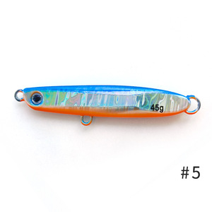 Leurre de pêche en mer de haute qualité 45g en fer et plomb, pour la pêche en eau profonde et sur les débris, à coulée rapide, à action lente, avec hameçons, pour eau salée, bar et truite - Product Image 2