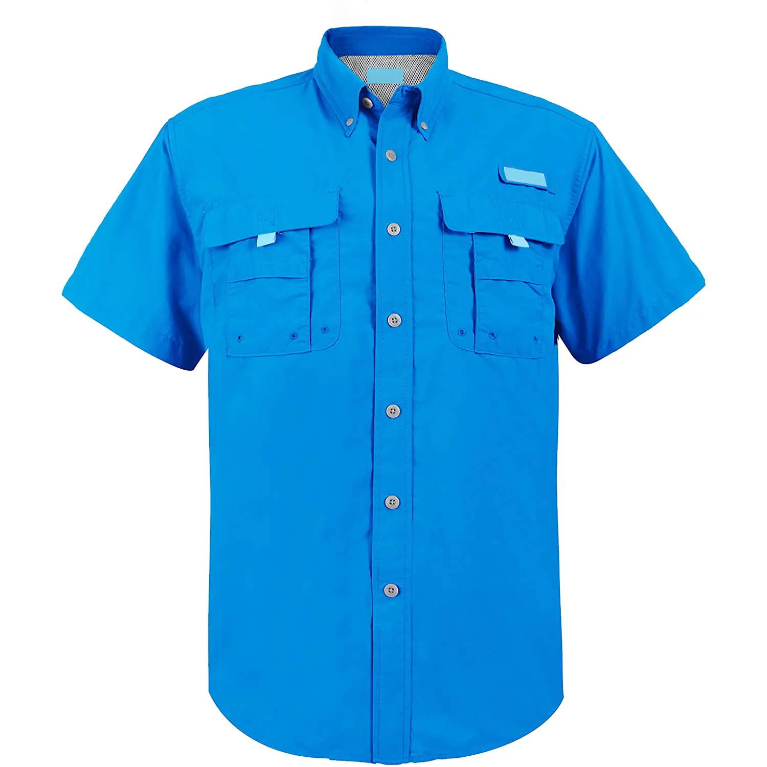 Chemise de pêche pour hommes anti-froissé à séchage rapide protection UV polyester chemise de randonnée de pêche en plein air pour hommes