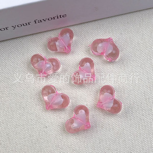 Acrylic Heart <b>Beads</b> 12x16mm For Bracelet Making DIY Jewelry Craft Material Multicolor Loose <b>Beads</b> - Product Image 2