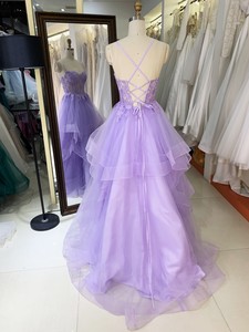 Tendenze 2026 Elegante Abito <span class=keywords><strong>da</strong></span> <span class=keywords><strong>Sera</strong></span> Principessa con Ricami e Volant, Lunghezza al Ginocchio, Linea ad A, Schiena con Lacci - Product Image 2