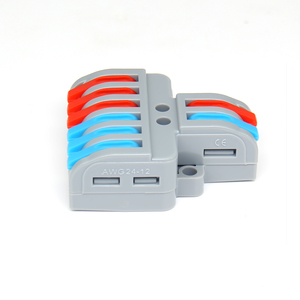 빠른 배선 연결기 범용 배선 케이블 연결기 푸시인 전선 단자 블록 배선 연결 <span class=keywords><strong>2</strong></span>입력 6출력 컬러 레버 - Product Image 2