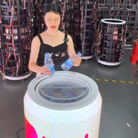 Nouvel écran publicitaire LED haute définition pour réfrigérateur, écran LED intelligent pour bouteille, affichage cylindrique pour réfrigérateur