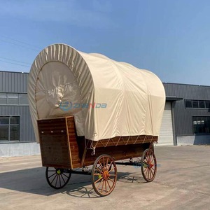 Caravana de lujo vintage de madera con techo para camping al aire libre, remolque ligero para glamping, venta al por mayor - Product Image 2