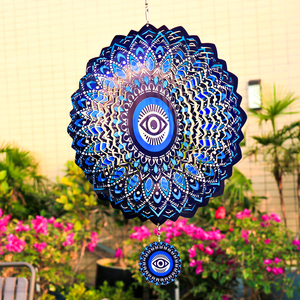 Venta Especial: Molinillo de Viento Metálico de 300 mm para Decoración de Jardín, Colorido, Sublimable, con Envío Gratuito - Product Image 4
