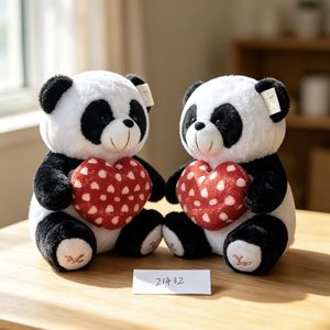 ตุ๊กตาหมีแพนด้านั่งน่ารัก ผ้าฝ้ายซักได้และขนยาว ได้รับการรับรองมาตรฐาน OEKO-TEX ของขวัญวันวาเลนไทน์ - Product Image 5