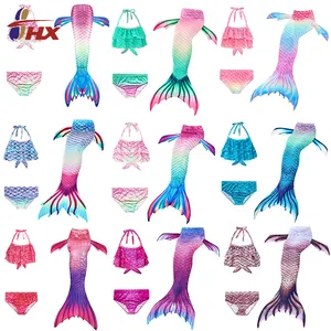 Top Ranking Girls Swimsuit Mermaid Tails Kid Girls Swimwear Suit Set Swimming Princess Children's Swimwear