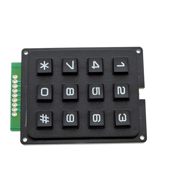 OKY0272-3 4X3 Matrix Keyboard Keypad Module with 12 Keys 43 Plastic Keys Switch