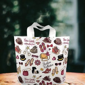 Chất lượng cao tùy chỉnh màu sắc biểu tượng Kích thước túi mua sắm với logo xử lý túi nhựa mua sắm túi nhựa - Product Image 3