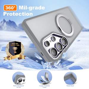 Custodia Magnetica Opaca con Supporto per <span class=keywords><strong>Samsung</strong></span> S26 <span class=keywords><strong>Ultra</strong></span>, <span class=keywords><strong>Cover</strong></span> Traslucida Rotante a 360° per <span class=keywords><strong>Samsung</strong></span> S25 <span class=keywords><strong>Ultra</strong></span>, S24 FE, S23, <span class=keywords><strong>S22</strong></span> - Product Image 5
