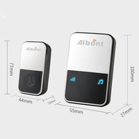 Timbre de puerta inteligente a prueba de agua, inalámbrico, resistente al agua, largo hasta 300M, rango de 110 DB, volumen de 45 tonos, anillo CE FCC UKCA