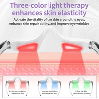 Masajeador Ocular Portátil 3D con Microcorriente, Vibración y Calor, Rojo, Azul y Verde, para Relajación Ocular Diaria y Reducción de Ojeras