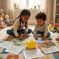 Impresora de Códigos de Barras Creativa con IA para Niños, Impresora de Fotos Instantánea con Control por Voz, 21 Idiomas, Topjoy en Stock