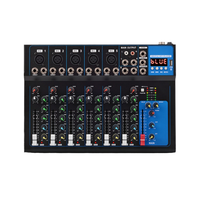 Petite console de mixage professionnelle à 7 canaux enregistrement DJ mixeur équipement de haut-parleur Bluetooth