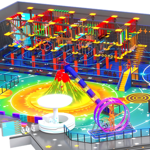 Aoleao Grand centre de divertissement familial intérieur, salle de sport, <span class=keywords><strong>parc</strong></span> de trampolines, aire de jeux pour enfants, <span class=keywords><strong>piscine</strong></span> à balles, thème d'aventure - Product Image 1