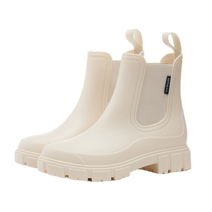 Botas de Lluvia Chelsea para Mujer, con Elástico en el Tobillo, Impermeables, para Interiores y Exteriores, para Otoño, Material PVC, Gran Venta - Product Image 1