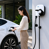 Chargeur mural EV à sortie stable, design fin, étanche, 32A 7KW 11KW, chargeur AC pour voitures particulières
