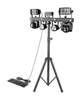 Portable Dj Lumières Disco Dj Équipement 2pcs 6x5w RGBW 4in1 Led Par Bar Éclairage De Scène Avec Stand Gig Led Bar Pro Move System