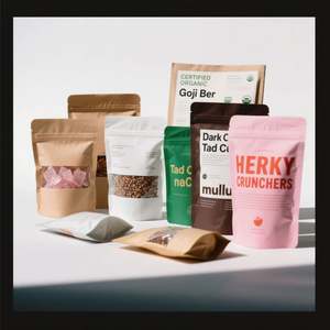 Bolsas de Papel Kraft Marrón Ecológicas Personalizadas, Biodegradables, Reciclables, de Grado Alimenticio, con Cierre y Logotipo Personalizado - Product Image 4