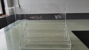 Tùy chỉnh đơn giản truy cập Acrylic trang điểm sản phẩm đồ trang sức lưu trữ bảng chăm sóc da sản phẩm hiển thị đứng - Product Image 3