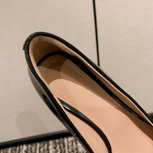 Groothandel Rv-Stijl Ambachtelijke Vierkante Gesp Ballet Pumps Lakleer Blokhak Ademende Schoenen Voor Dagelijks En Werk - Product Image 5