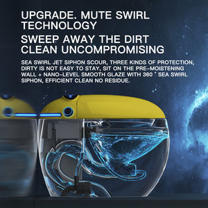 Newly Designed Colored Egg-Shaped Smart Ceramic Toilet Intelligent Sanitary Ware Remote Control Floor-Mounted for <strong>Bathroom</strong> - Product Image 5