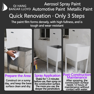 Peinture en aérosol automatique à actionnement manuel Rouge vif Blanc Antirouille à base d'acrylique Haute adhérence Revêtement mat - Product Image 6