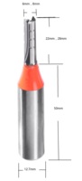 Fresa de Extremo CNC para Trabajar la Madera Recta TCT con Recubrimiento de Doble Chip, Broca de Corte de Madera Personalizable, Brocas para Tallar Madera