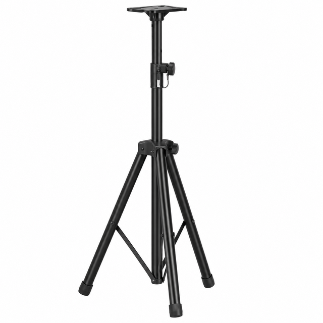 Adjustable Metal Tripod Speaker Stand with Mounting Plate Heavy Duty for Stage Events and Studio