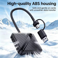 Adaptateur Lecteur USB 3.0 5-en-1 USB-A / Type-C vers SD / Double TF / USB / Type-C 5 Ports Lecture Simultanée Boîtier de Stockage Cartes Mémoire