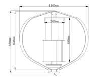 Generador de viento vertical de levitación magnética de baja velocidad de 100W