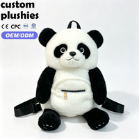 Sac à dos en peluche panda mignon en gros, sac à dos en fourrure moelleuse avec bretelles réglables, cadeau pour enfants