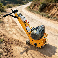 Scarificateur électrique pour béton de 250 mm, 7,5 kW, machine à fraiser manuelle pour le nivellement, la rénovation et l'entretien des sols