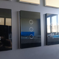 US Standard Tuya Smart Switch Zigbee WiFi Touch Applique Murale 1 2 3 4 Gang 118*72mm 110V 220V Verre Trempé Alexa Commutateurs À Distance