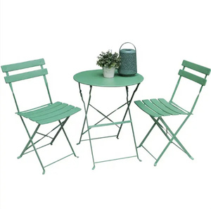 Cortile esterno bistrot ristorante Patio pieghevole ferro metallo tempo libero sedia sedia da pranzo - Product Image 1